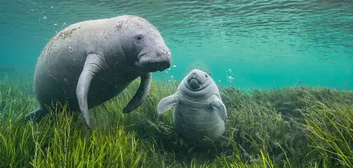 [GEO-XXL-211534] GEO-XXL-Postkarte »Manatis«